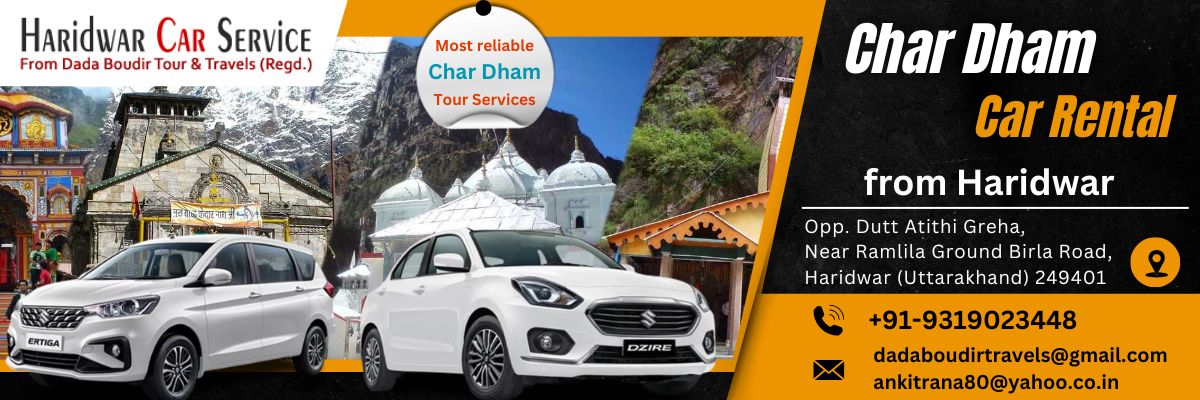 Char Dham Car Rental from Haridwar